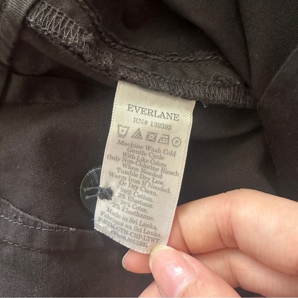 Everlane Women’s Black Dark Charcoal Baggy Wide Leg Pants Trousers Size 26 - Picture 5 of 9